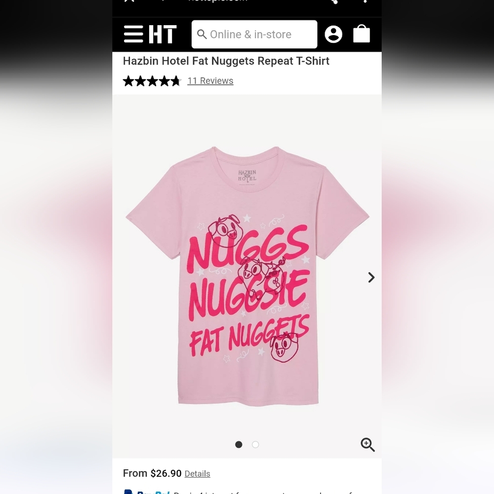 Hazbin Hotel Fat Nuggets Repeat T-Shirt
